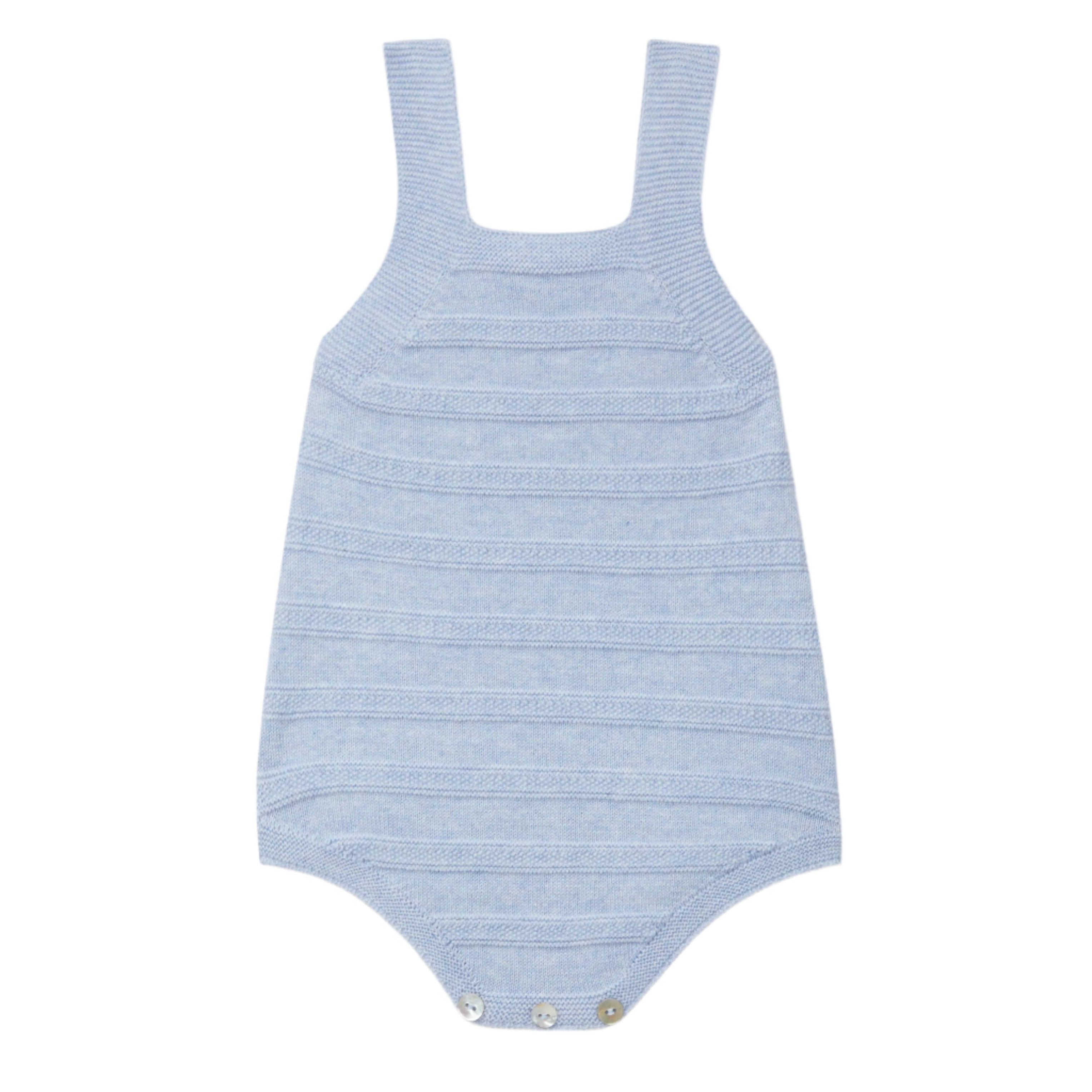 Light Blue Rib Knit Infant Overall