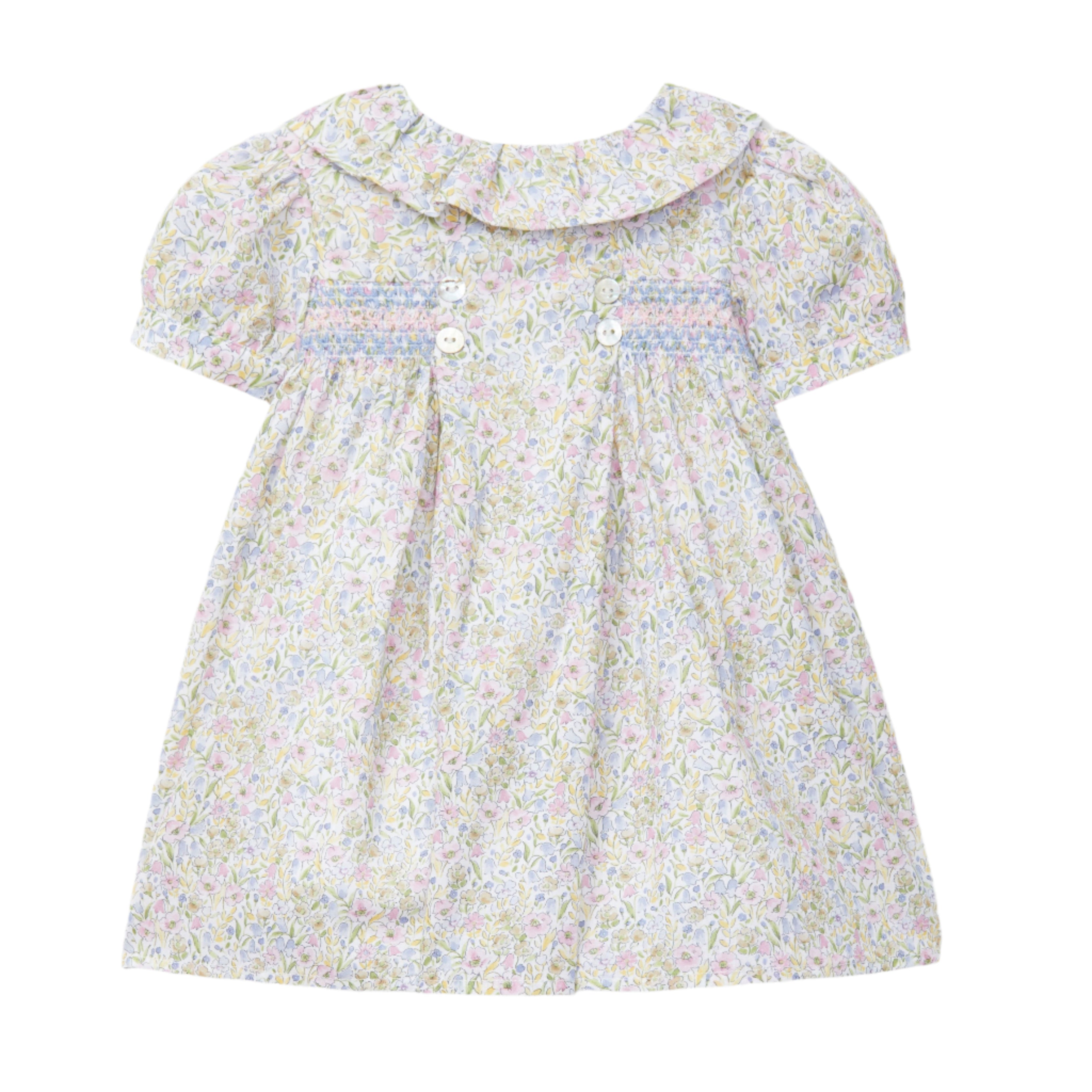 Pastel Floral Smocked Dress