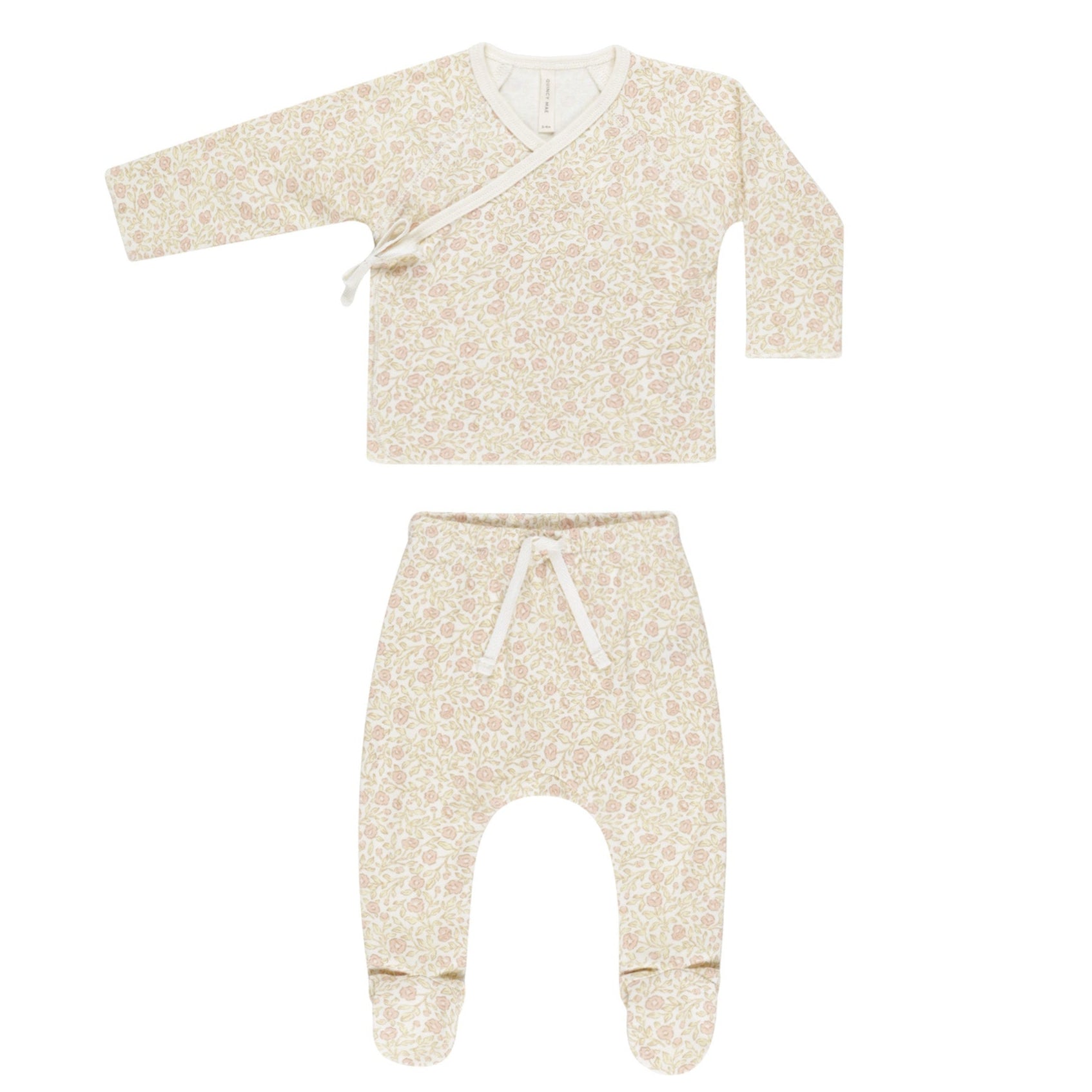 Quincy Mae Primrose Wrap Footie Set