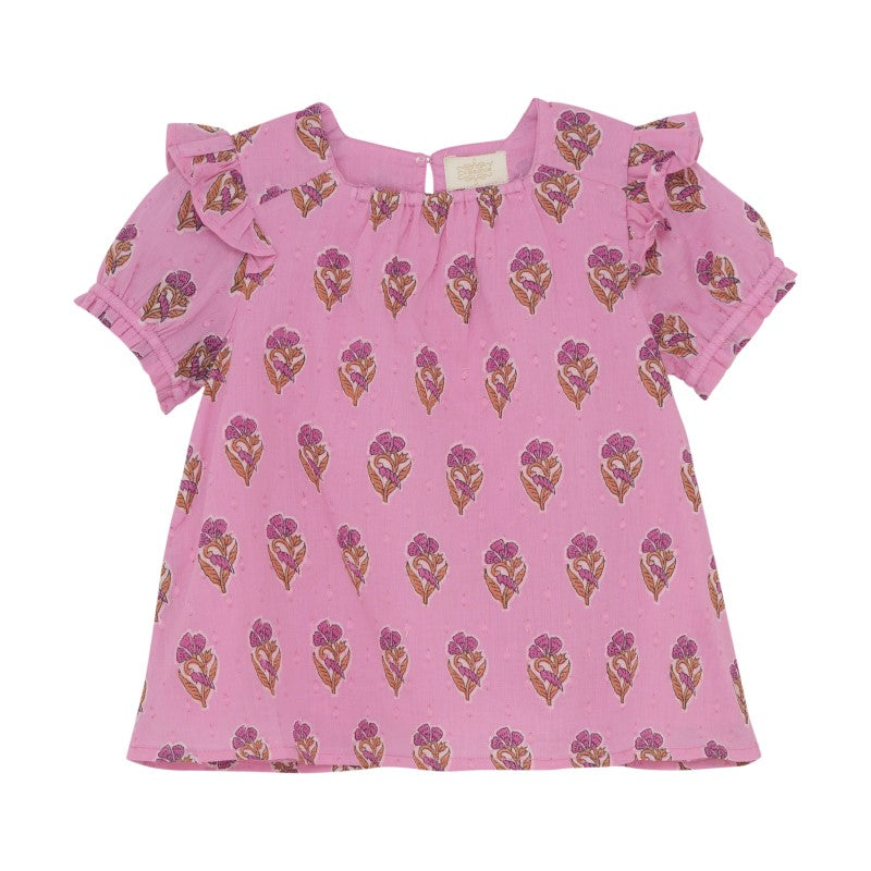 Fuchsia Fleur Swiss Dot Shortset