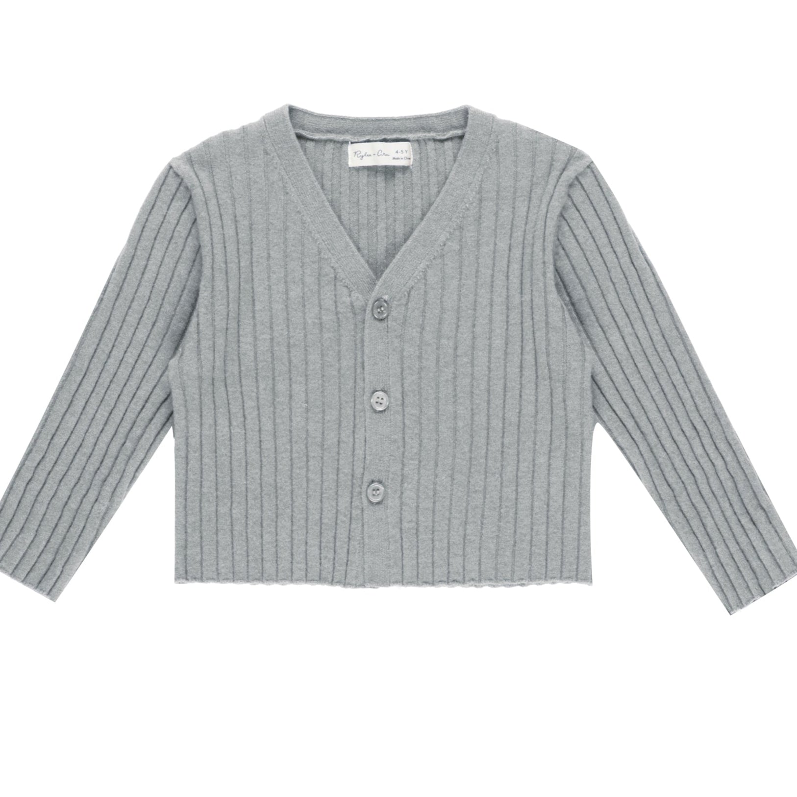 Rylee & Cru Dusty Blue Rib Cardigan
