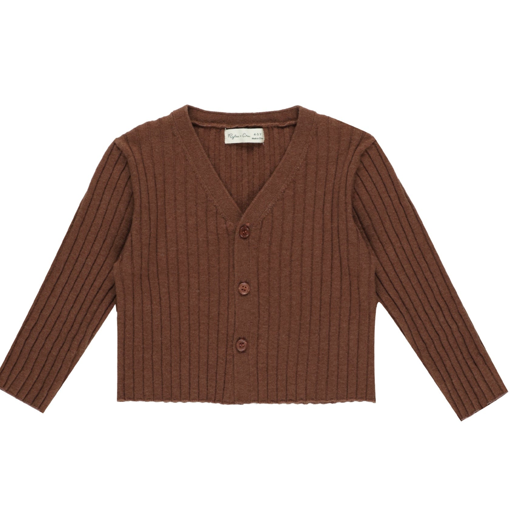 Rylee & Cru Brown Rib Cardigan