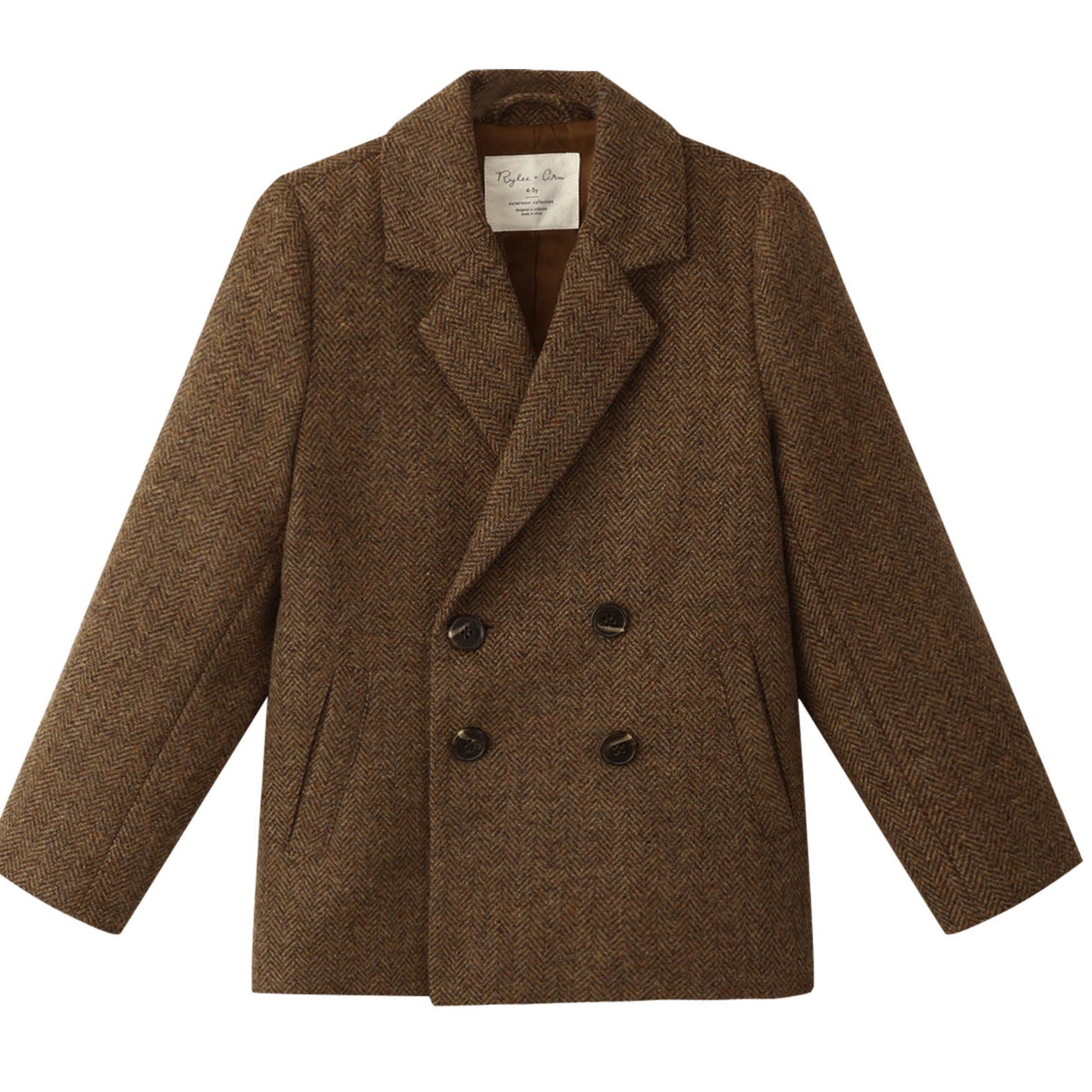 Rylee Cru Brown Herringbone Blazer