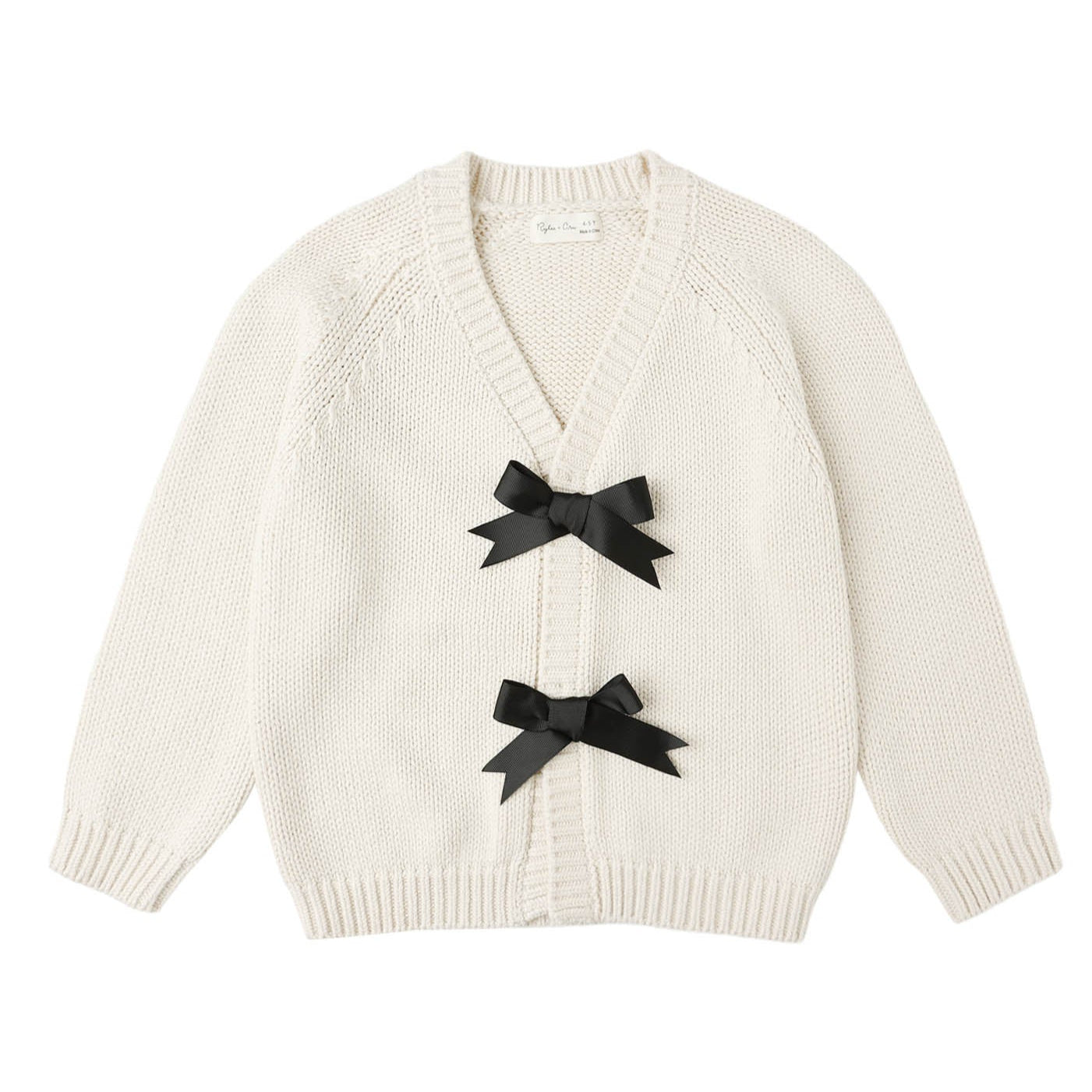 Rylee Cru Ivory Bow Cardigan