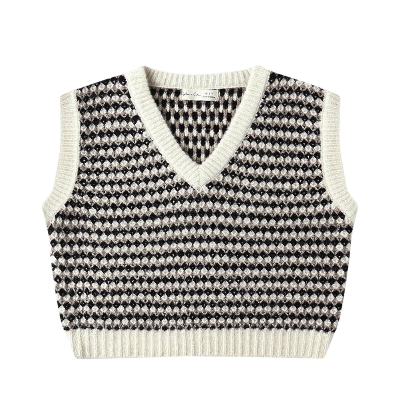 Rylee Cru Black Speckle Sweater Vest