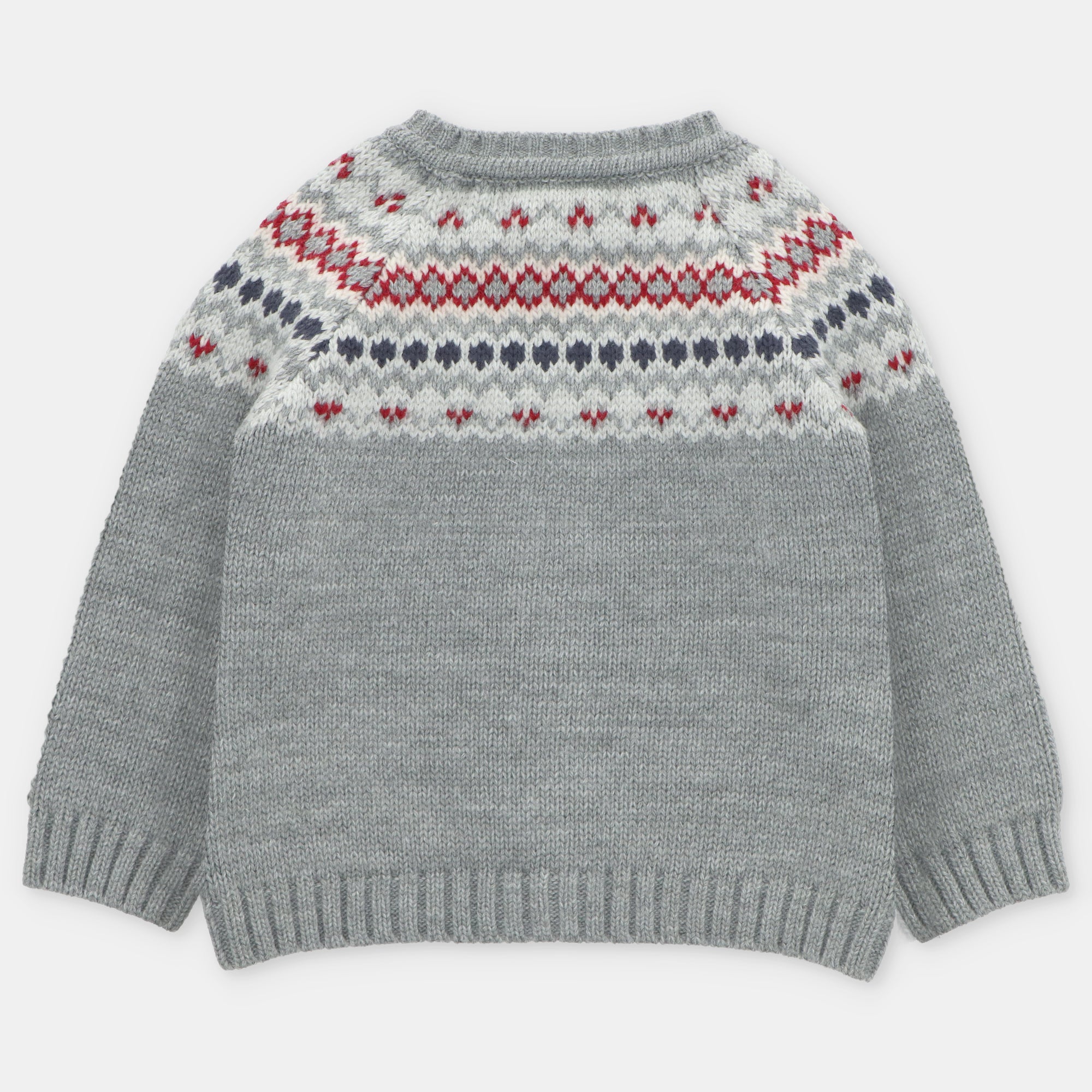 Grey Fairisle Cardigan