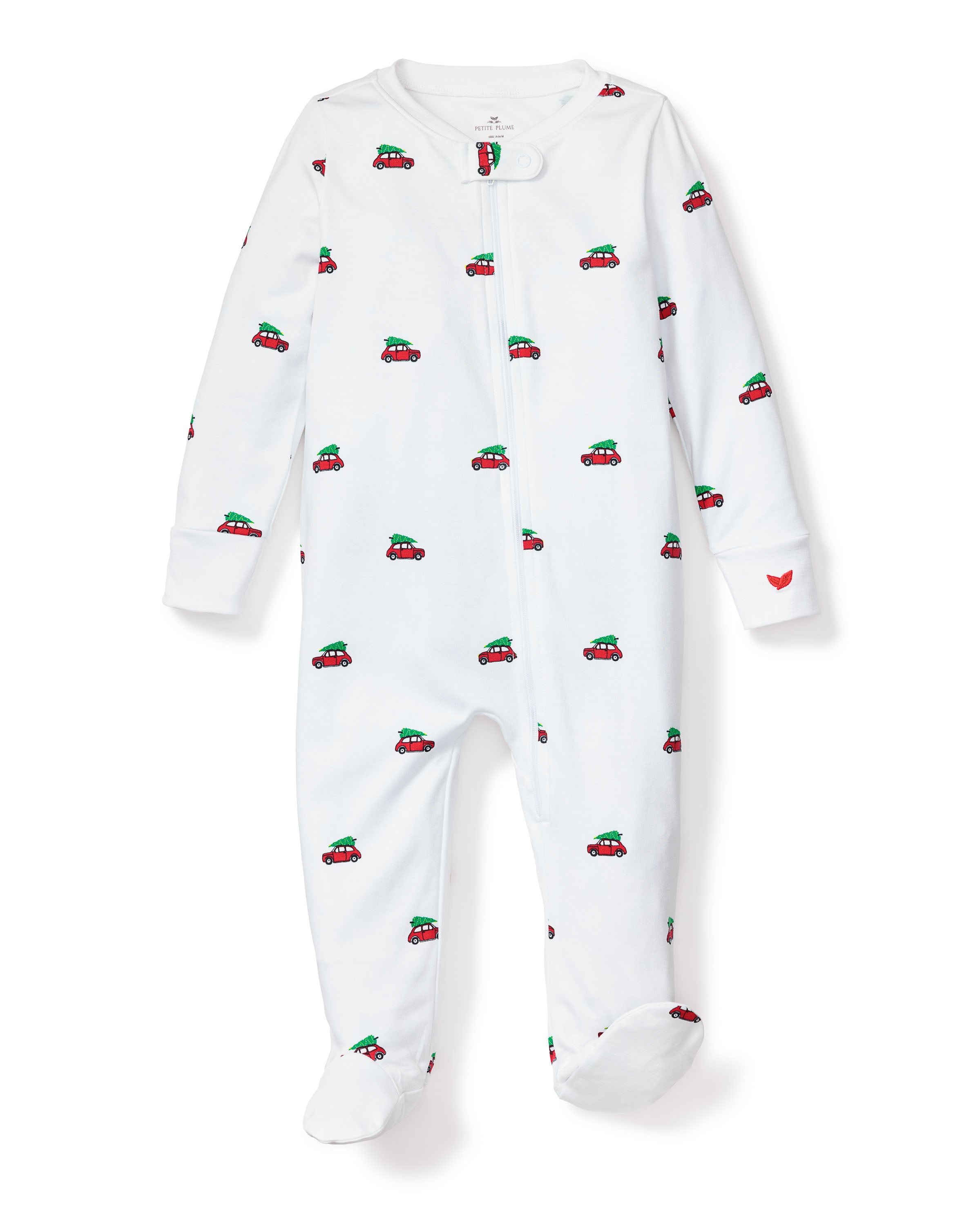 Truck Christmas Knit Pima Romper