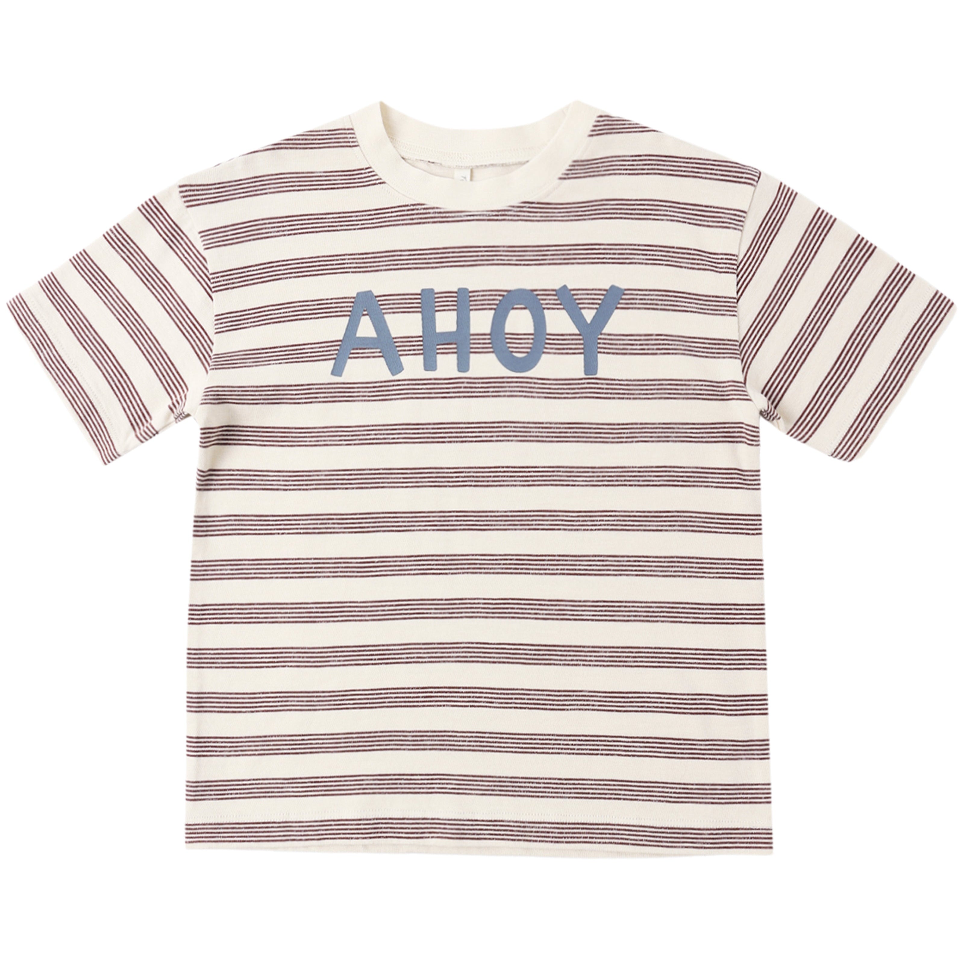 Rylee Cru Brown Stripe AHOY Tee