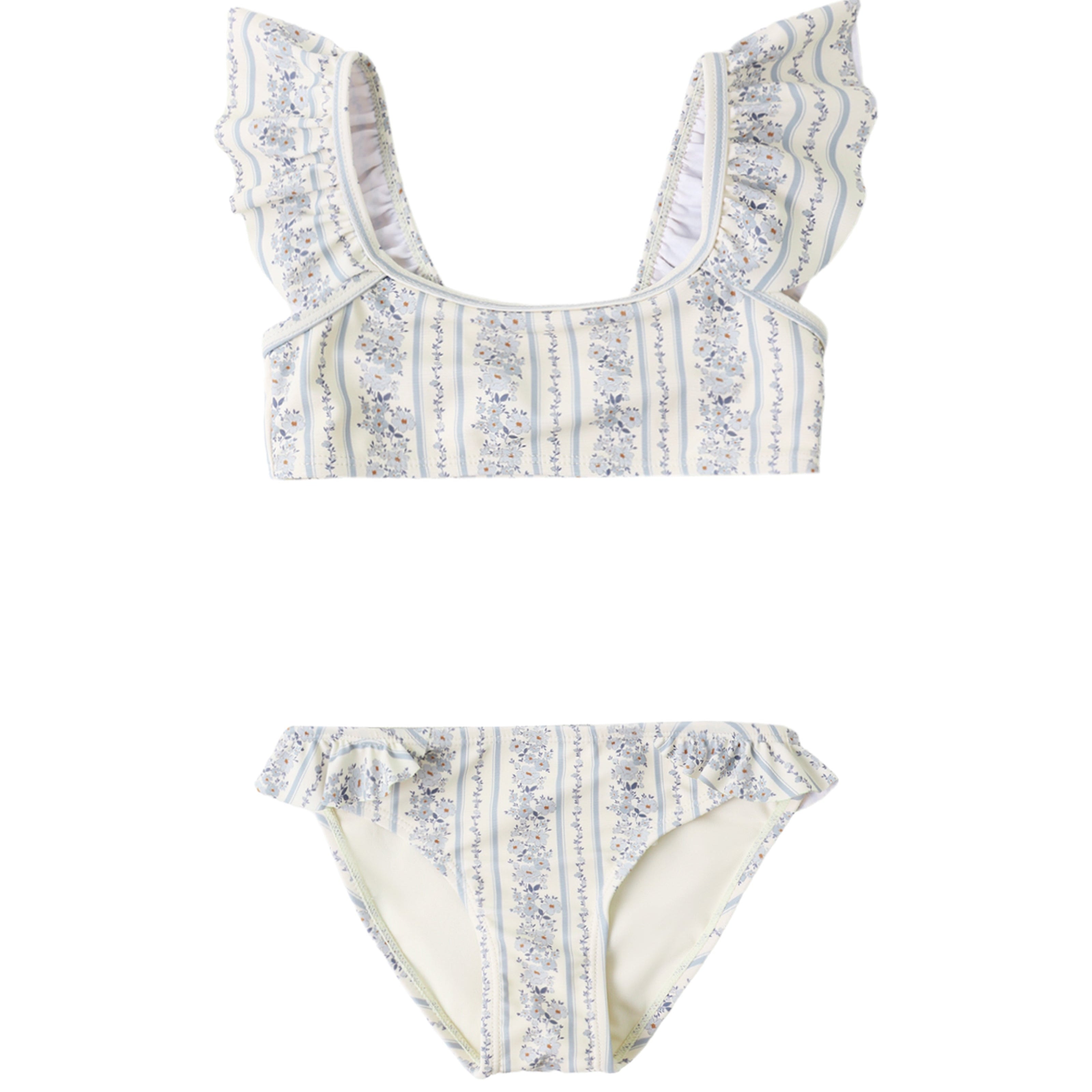 Rylee Cru Blue Floral Stripe 2PC Swim