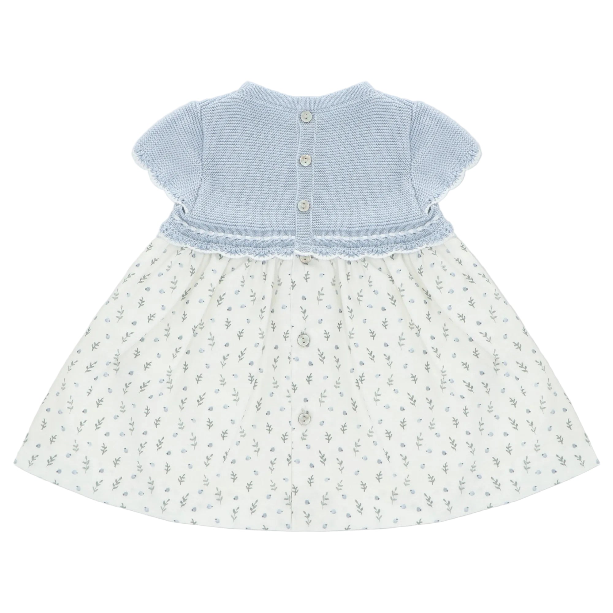 Light Blue Knit and Meadow Infant Dress