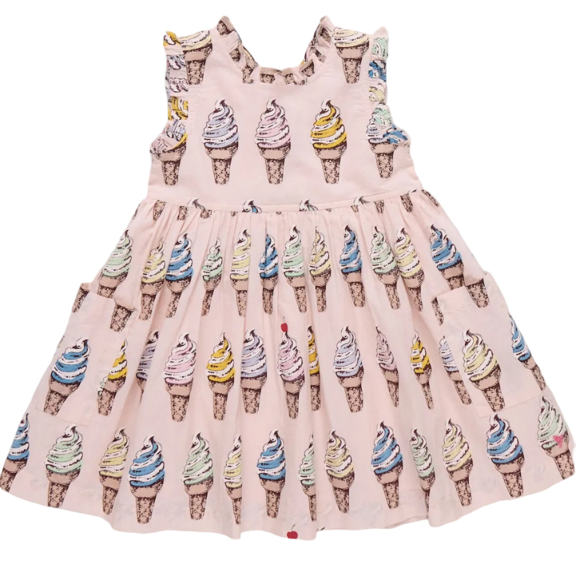 Pink Ice Crean Cone Dress Pink Chicken