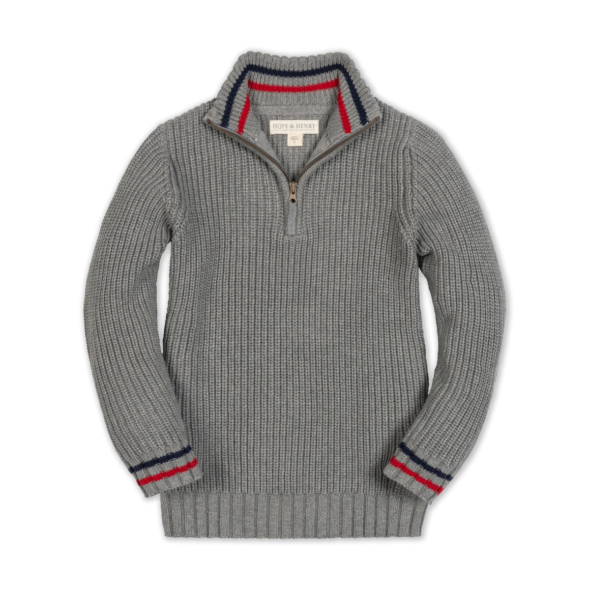 Grey Quarter Zip Sweater