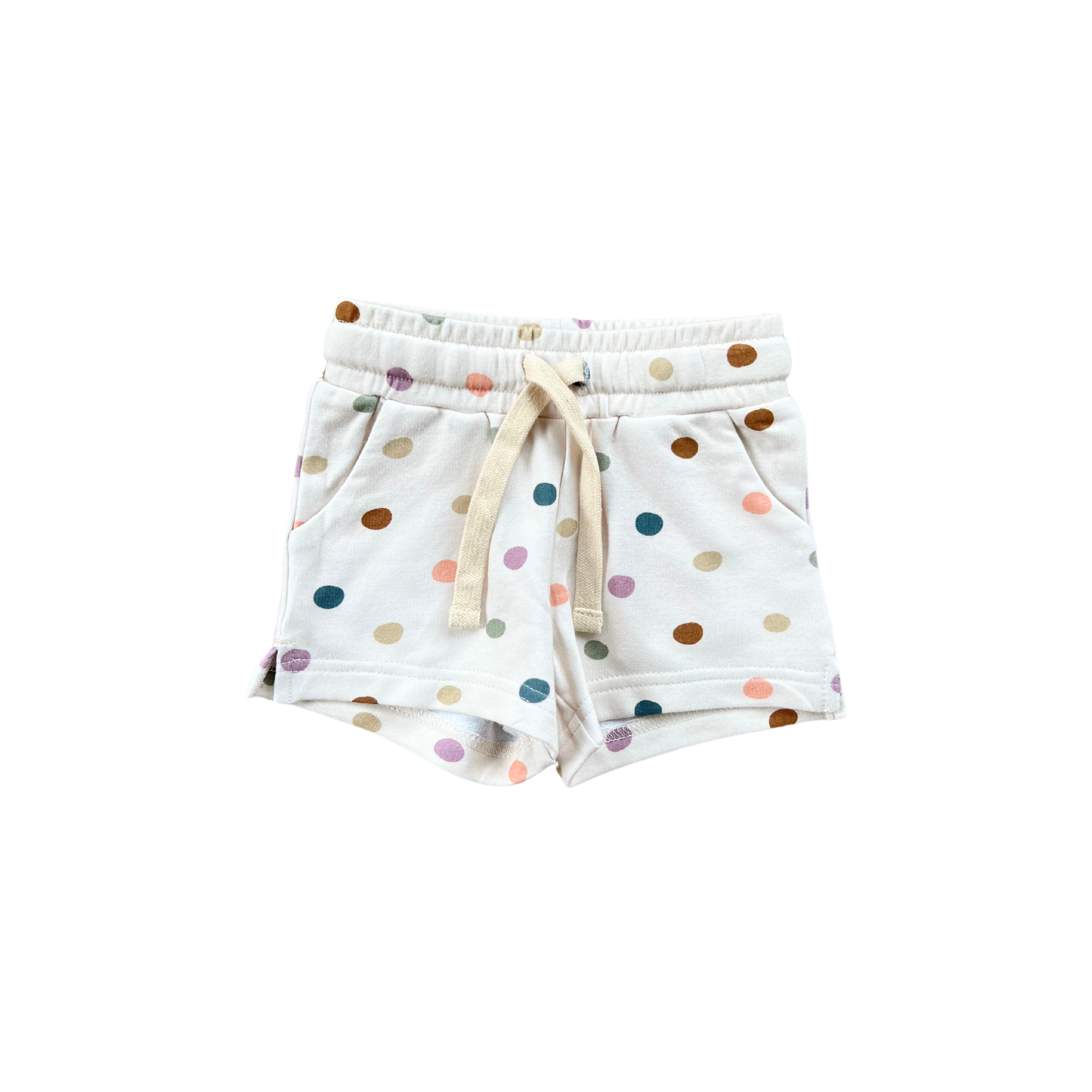 Nylon Shorts with Multi Polkadots