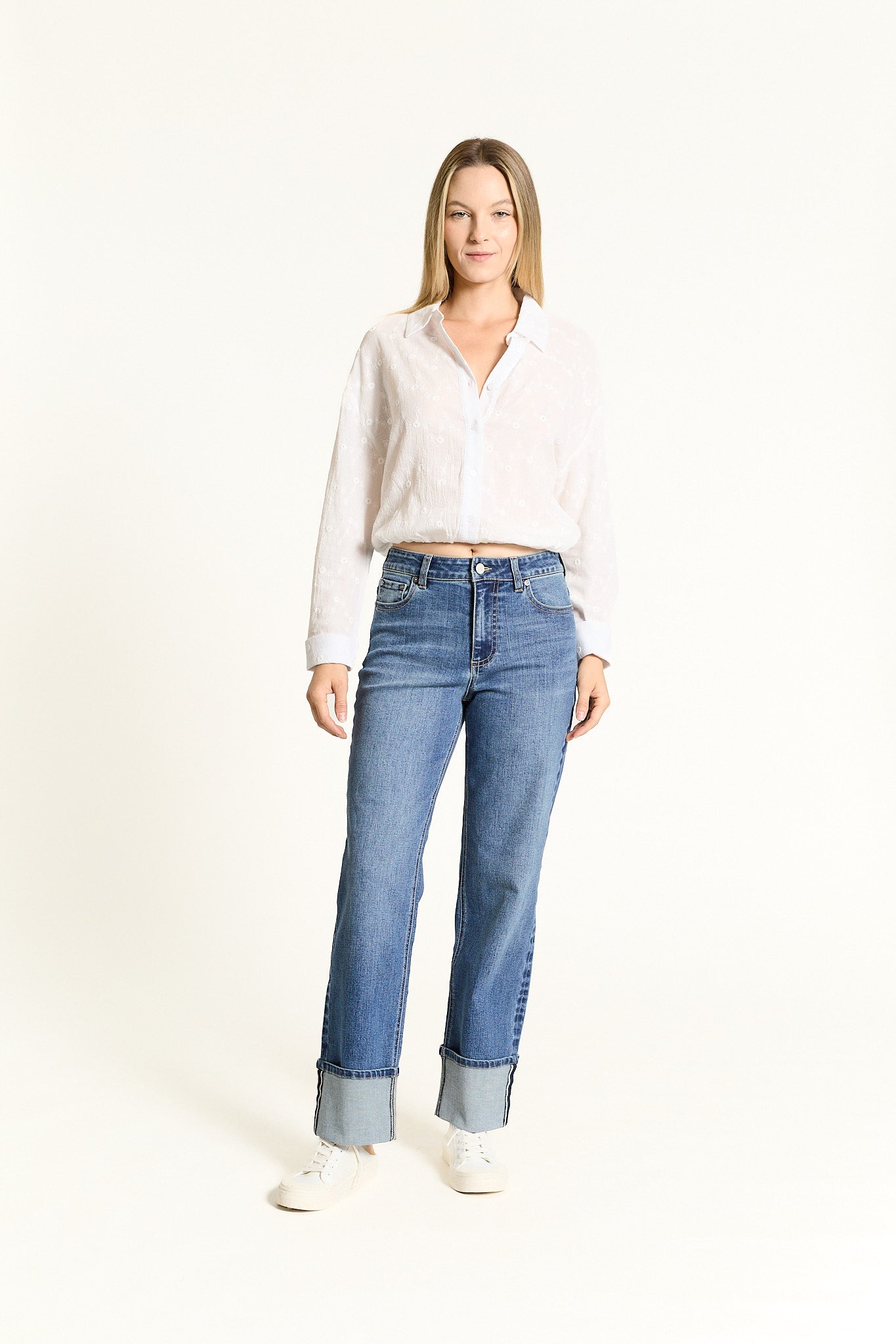 Oat Cuff Straight Leg Jean