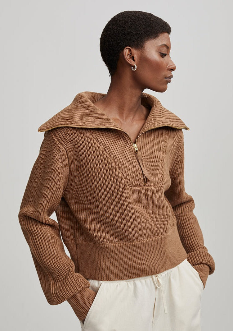 Mentone Bronze Half Zip Sweater