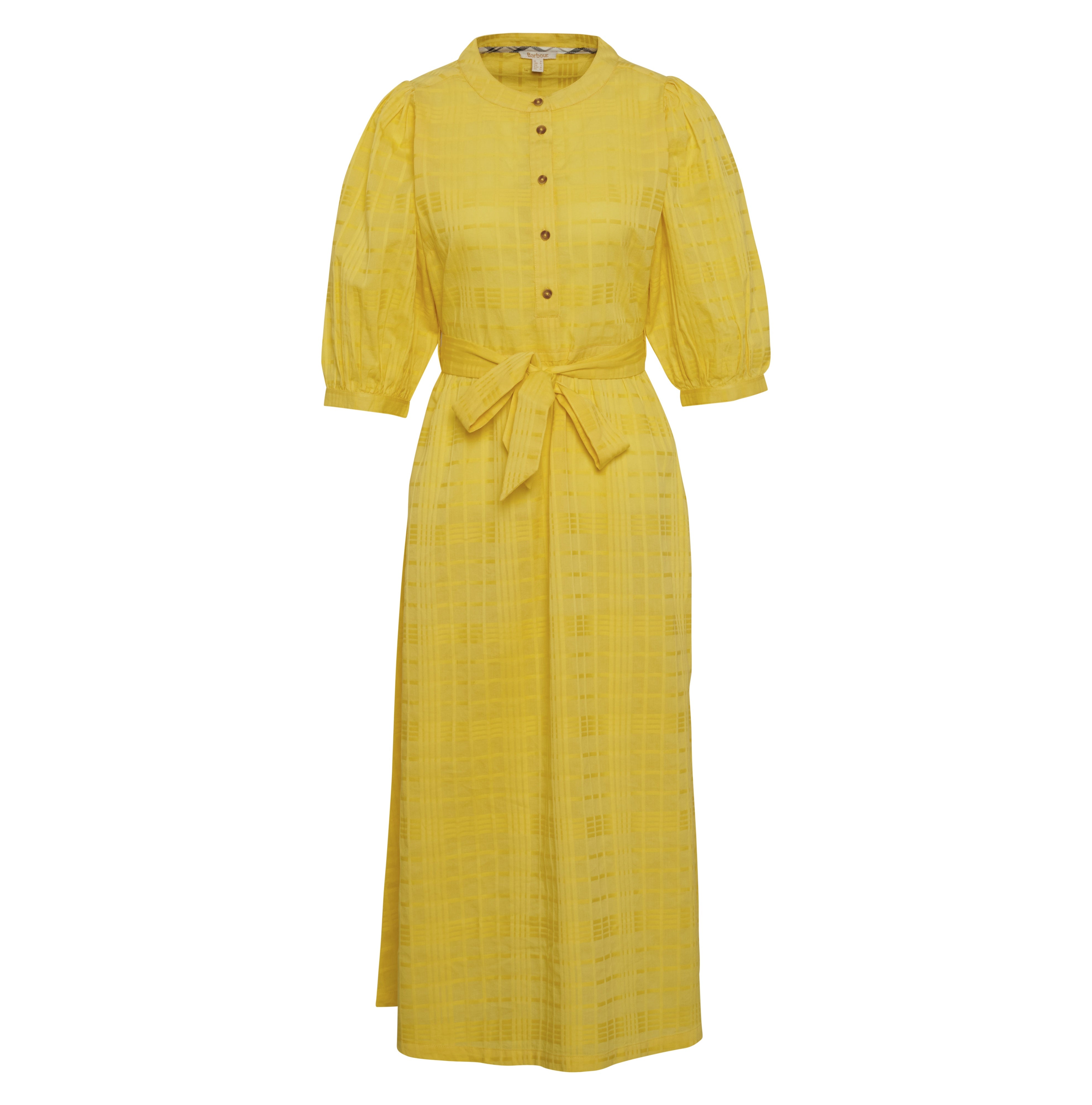 Barbour Heidi Yellow Windowpane Dress