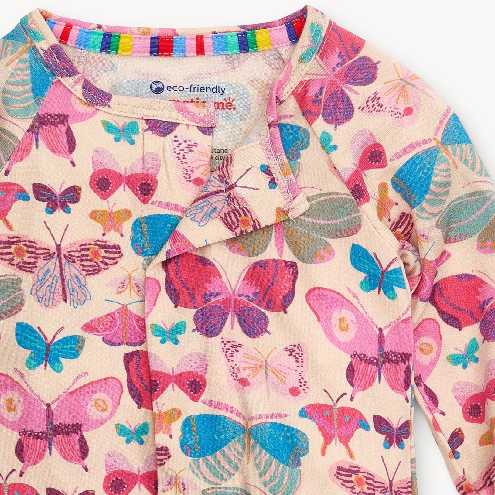 Magnetic Me Pink Butterfly Bamboo Coverall