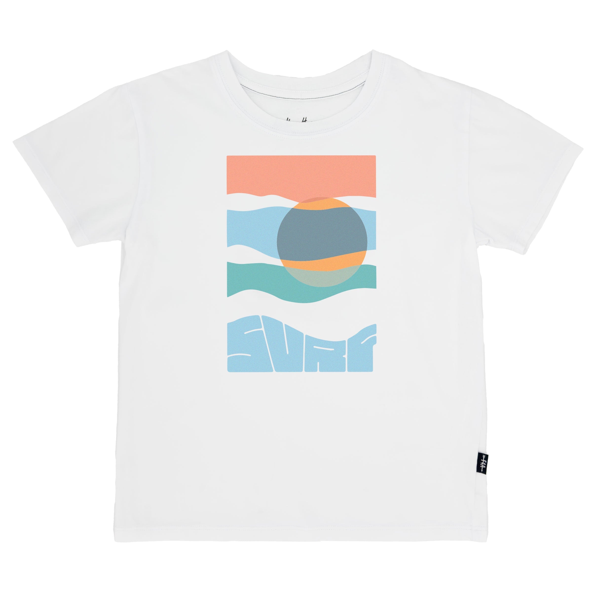 White Surf Sunset Tee