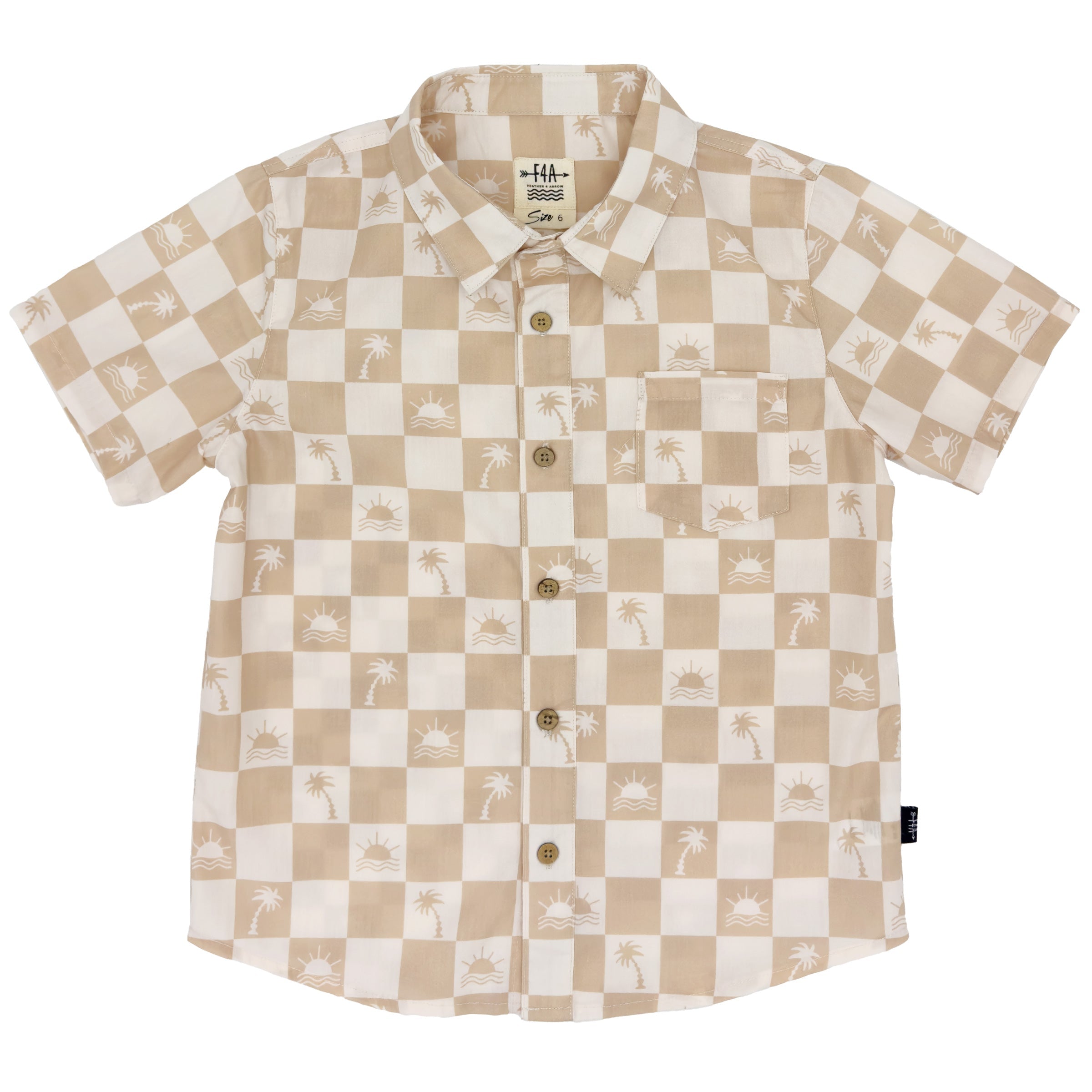 Taupe Checked Out Woven Shirt