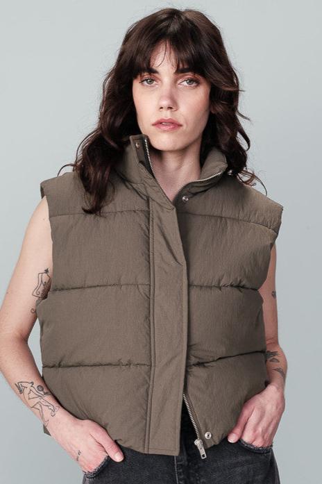 Olive Puffer Vest