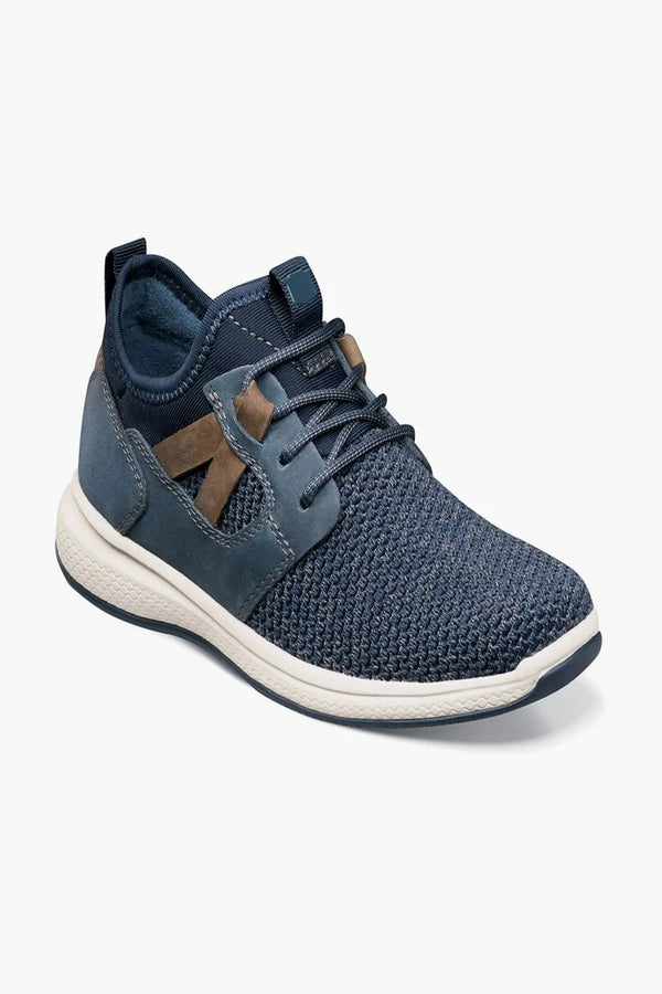 Navy Knit Sneakers