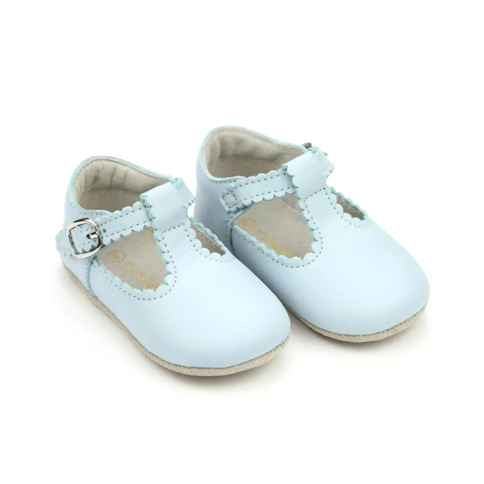 Elodie Scalloped T-Strap Mary Jane Crib Shoe