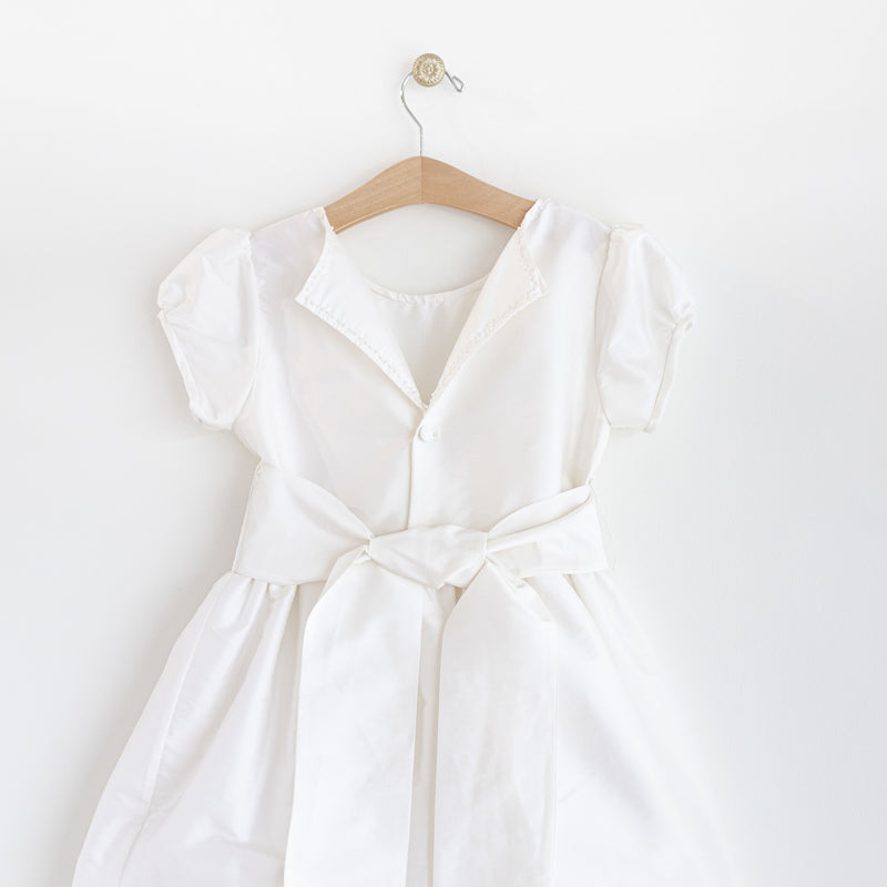 Ivory Taffeta Beaded Dress