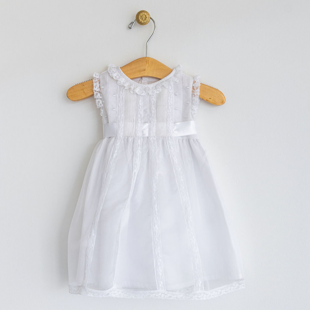 Silk Organza and Lace Infant Dress