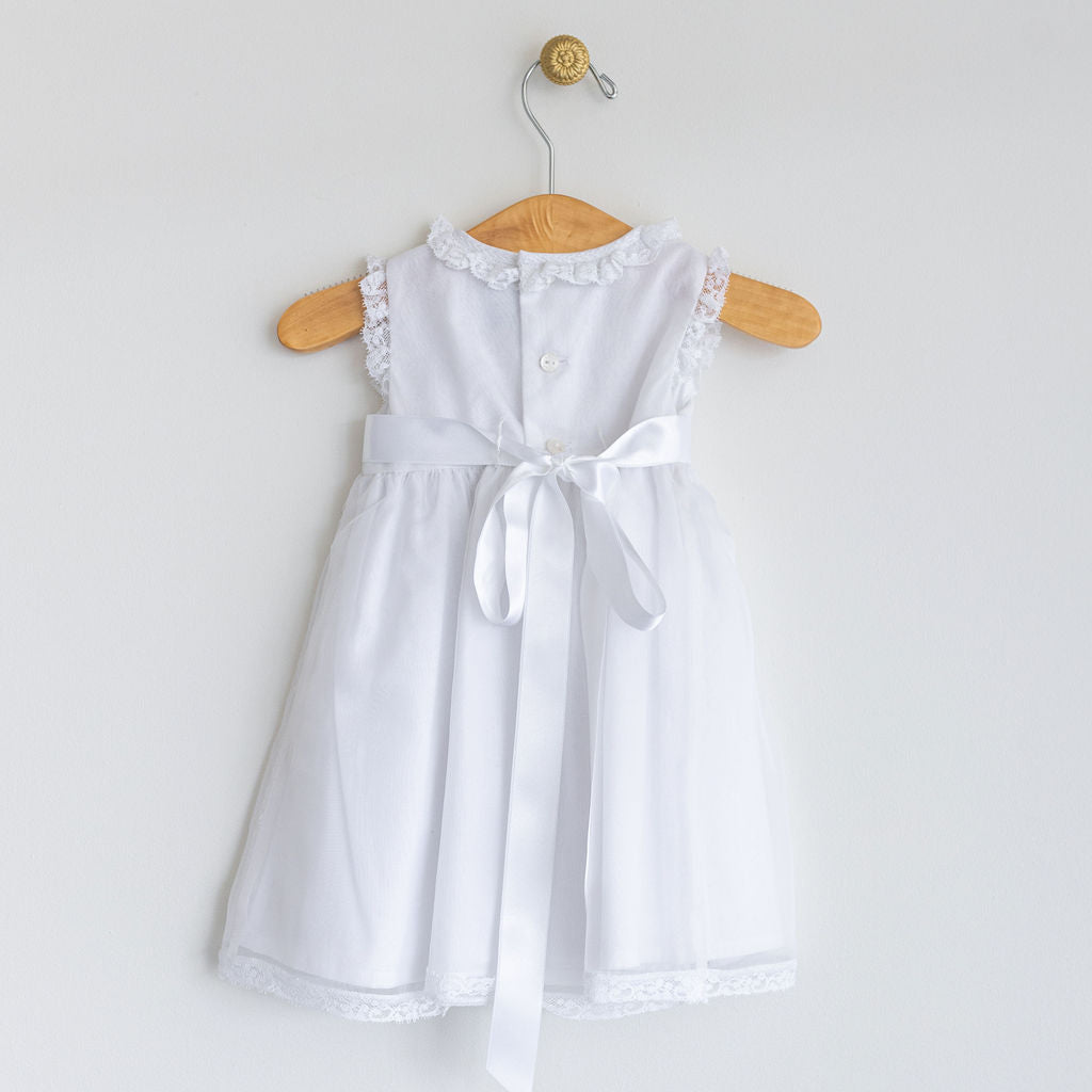 Silk Organza and Lace Infant Dress