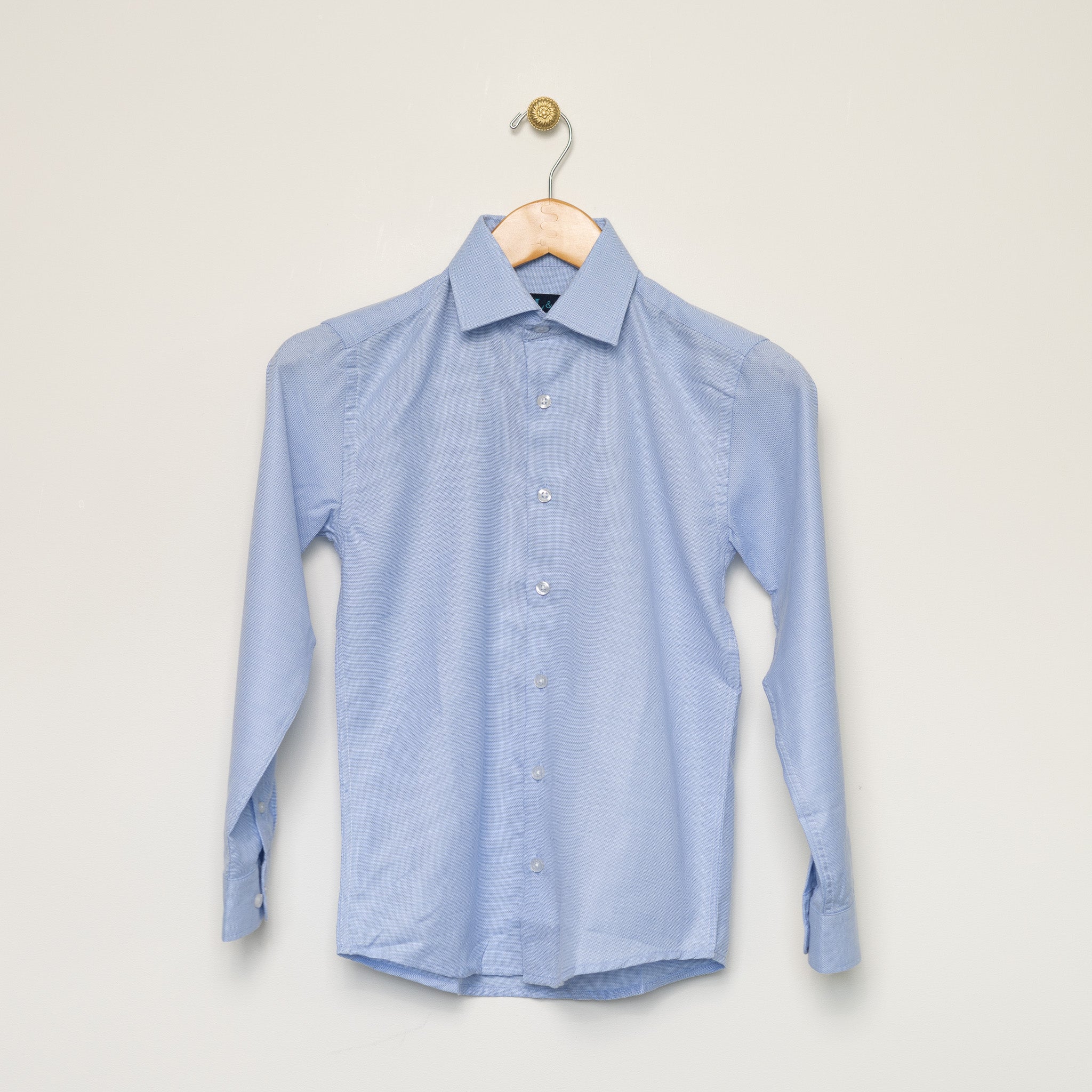 Cool Blue Solid Weave Shirt