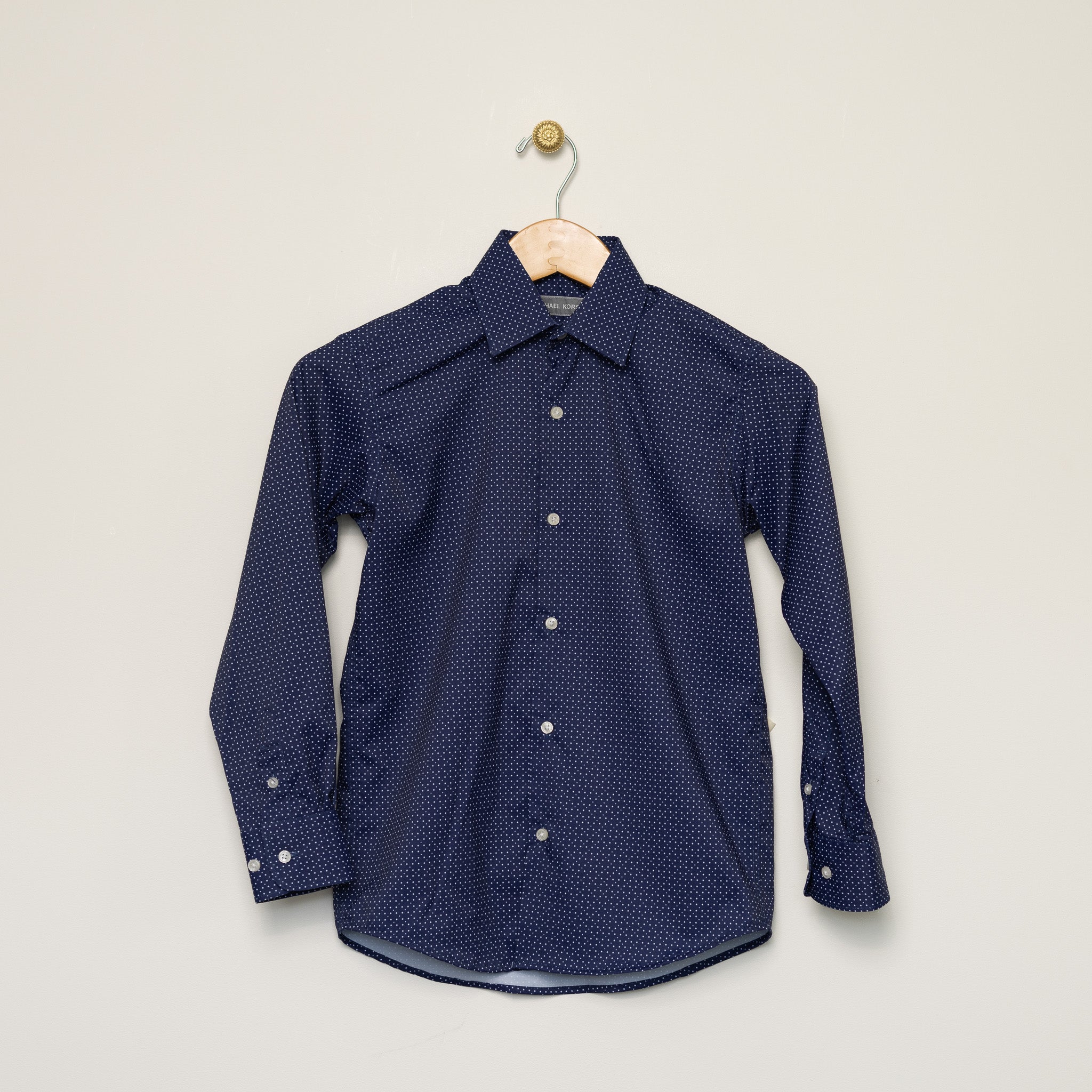 Blue Dot Stretch Shirt